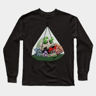 Skull and Mushroom Terrarium Long Sleeve T-Shirt